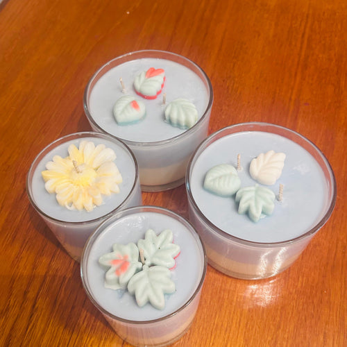 Botanical Jar Candle | Pastel Floral Topper