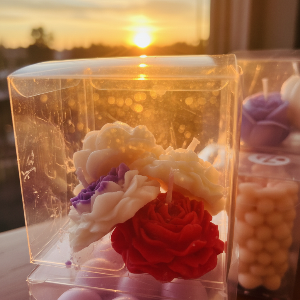 Handmade Rose Bouquet Candle Gift Set | Sculpted Floral Candles