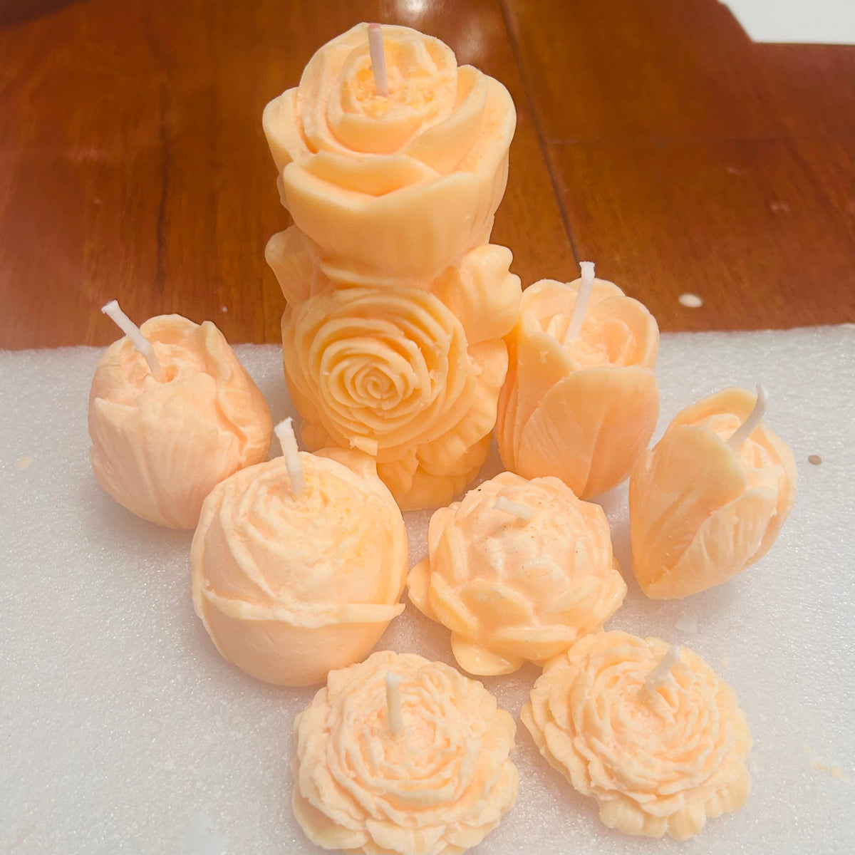 Multi-Rose Pillar Candle