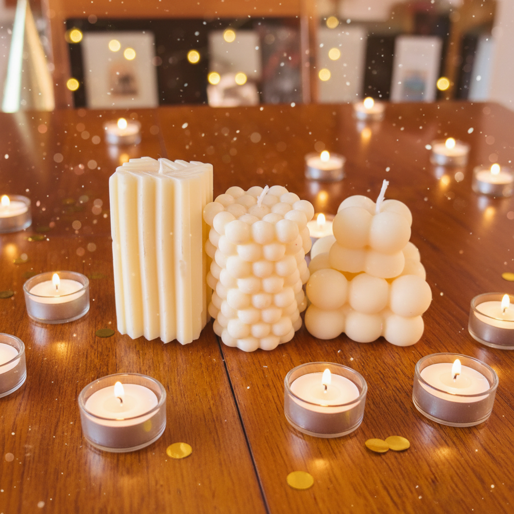 Bubble Pillar Candle