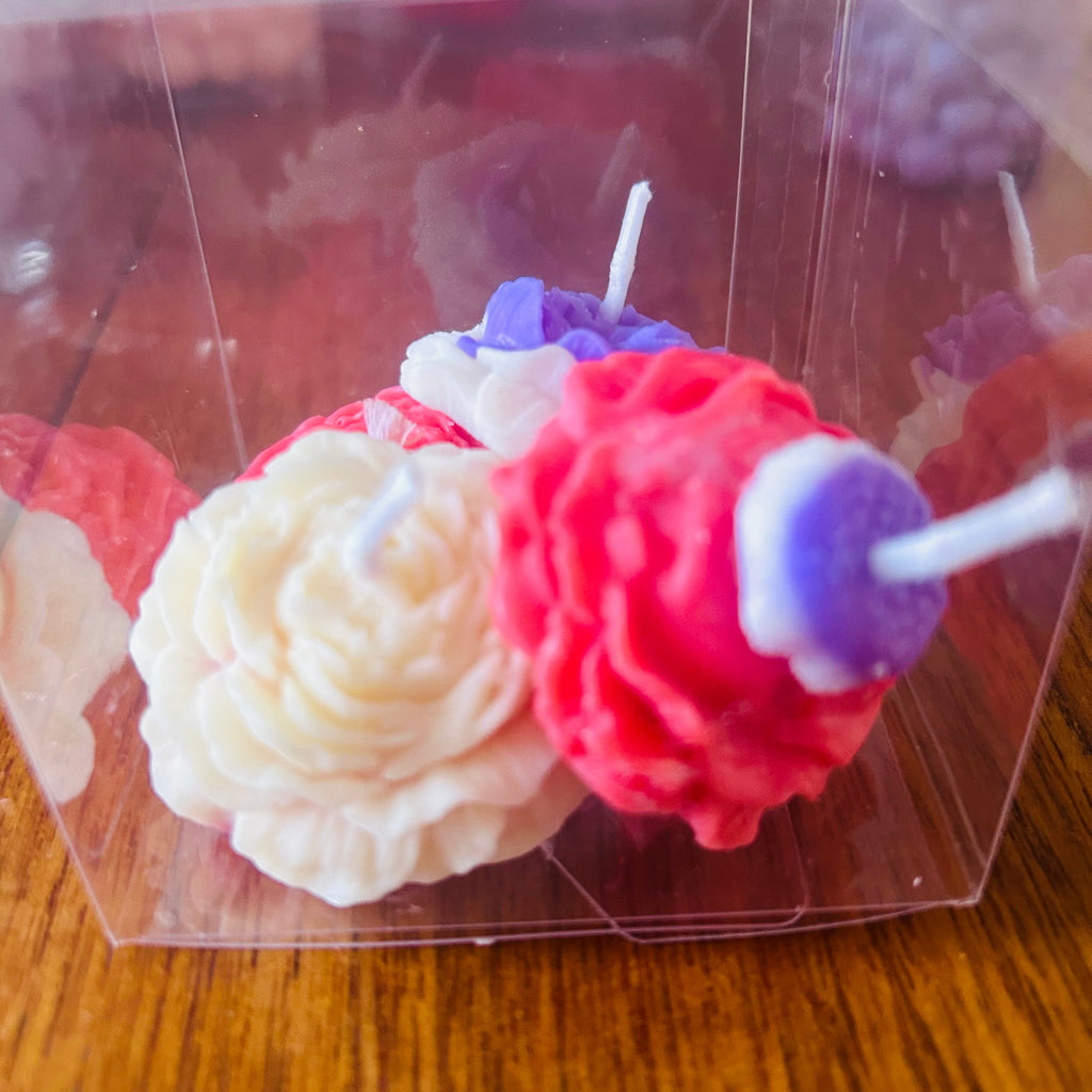 Handmade Rose Bouquet Candle Gift Set | Sculpted Floral Candles