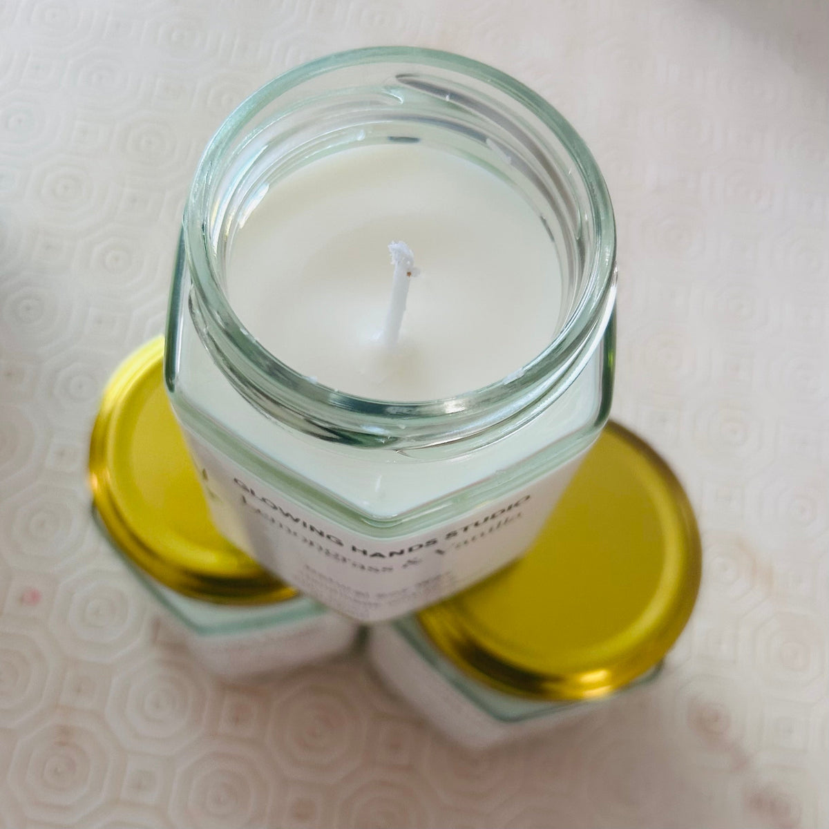 Premium Lavender Soy Wax Candle | Glowing Hands Studio