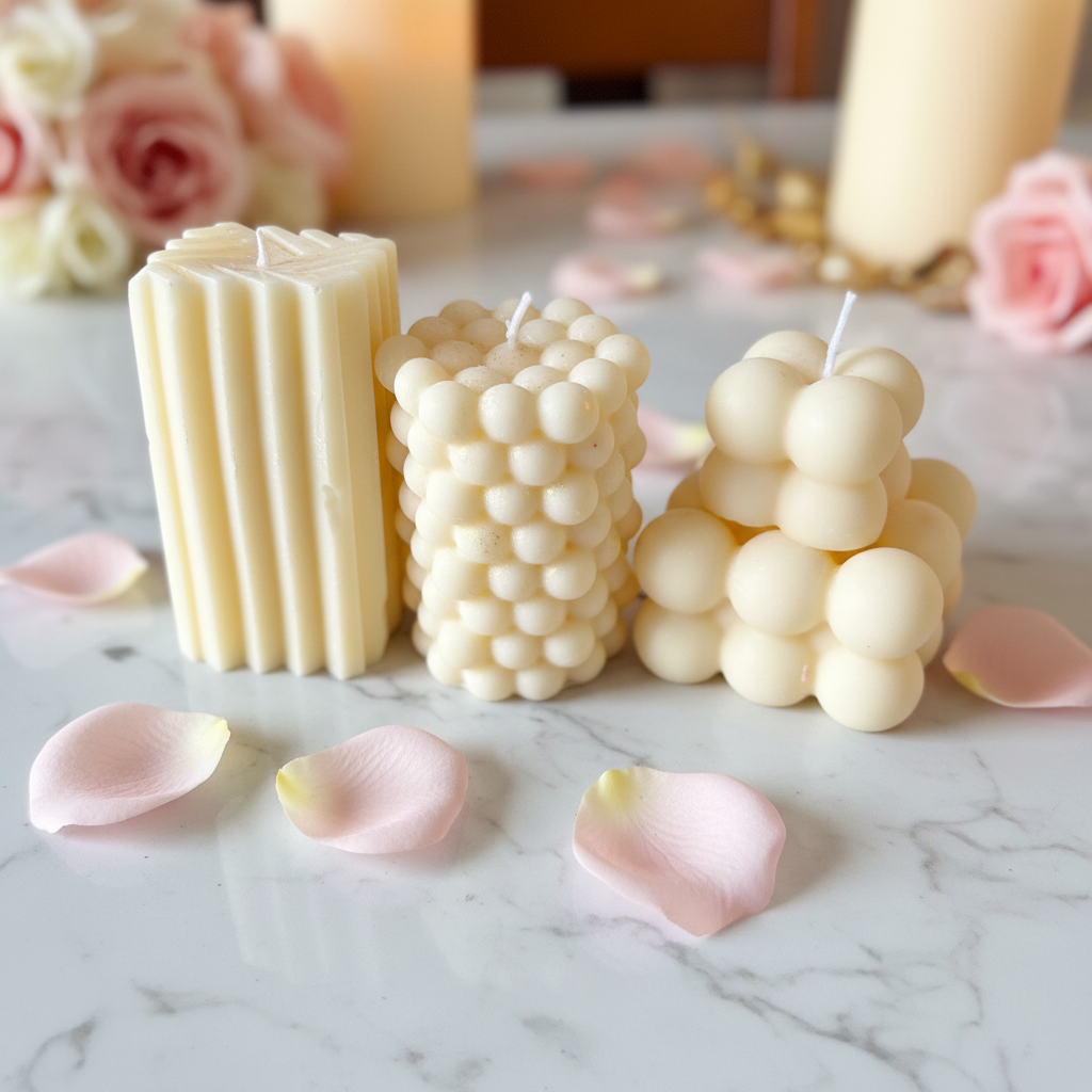 Bubble Pillar Candle