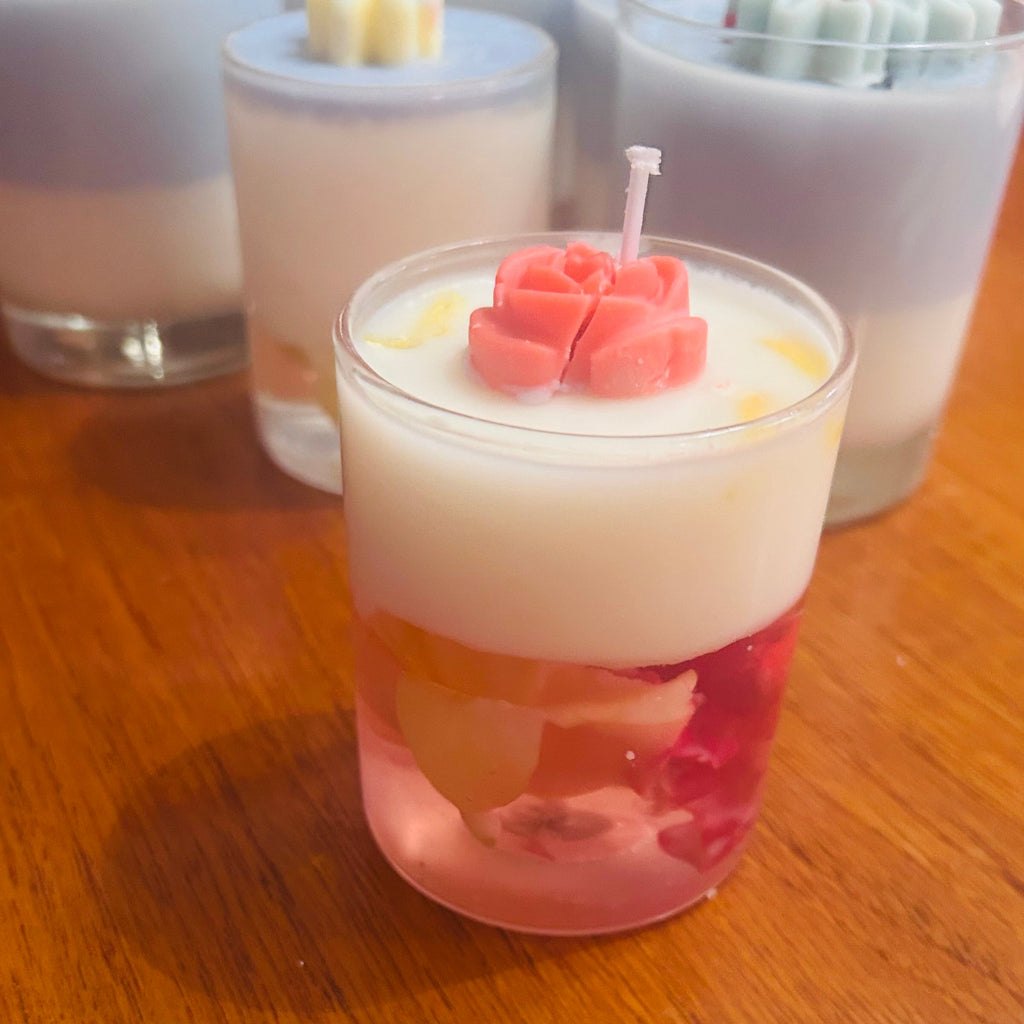 Floral Jar Candle — Rose & Petal