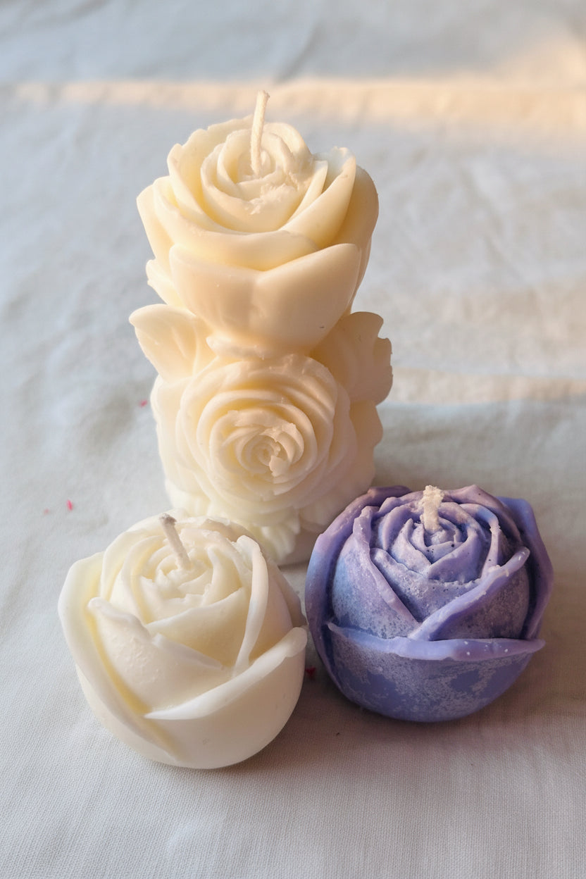 Multi-Rose Pillar Candle