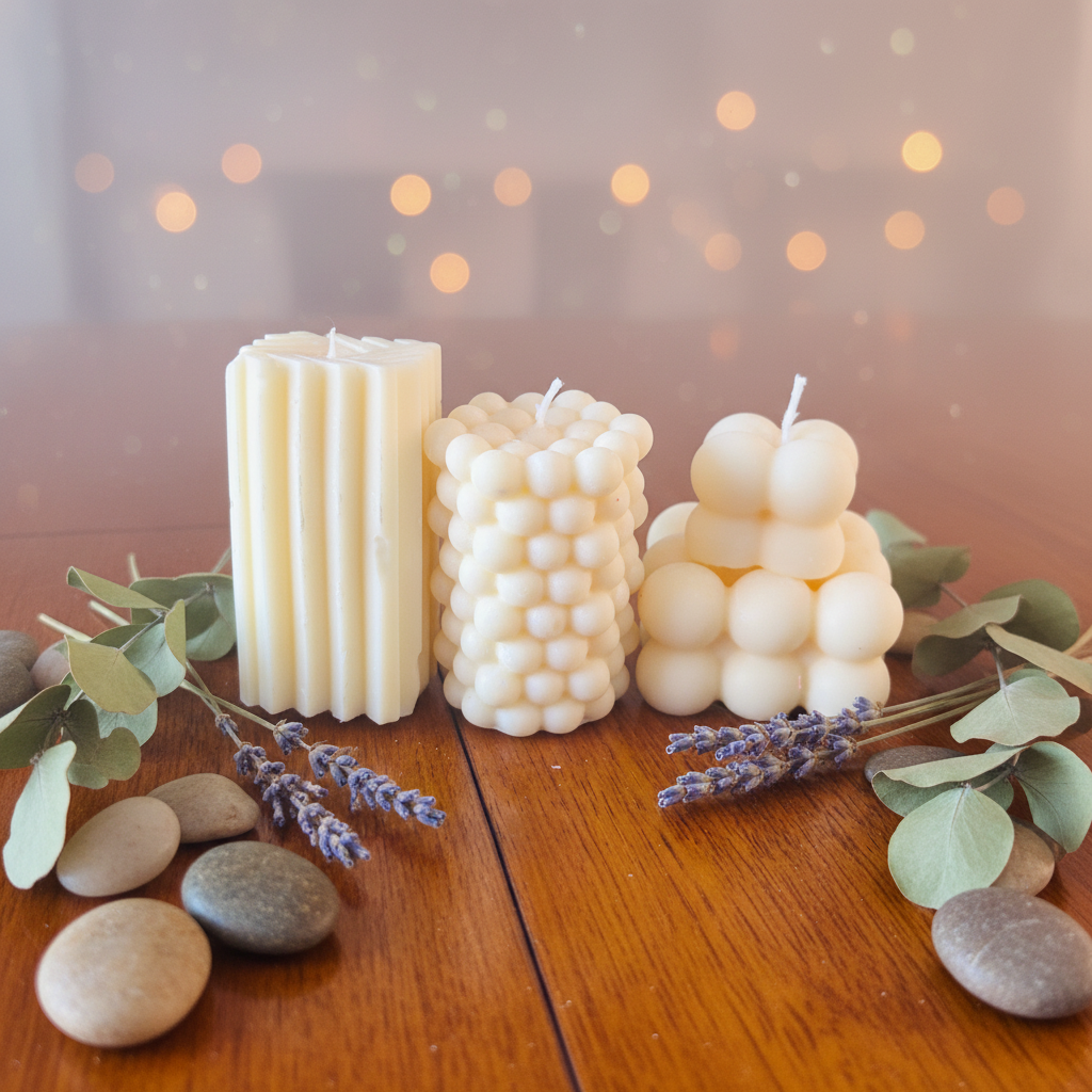 Bubble Pillar Candle