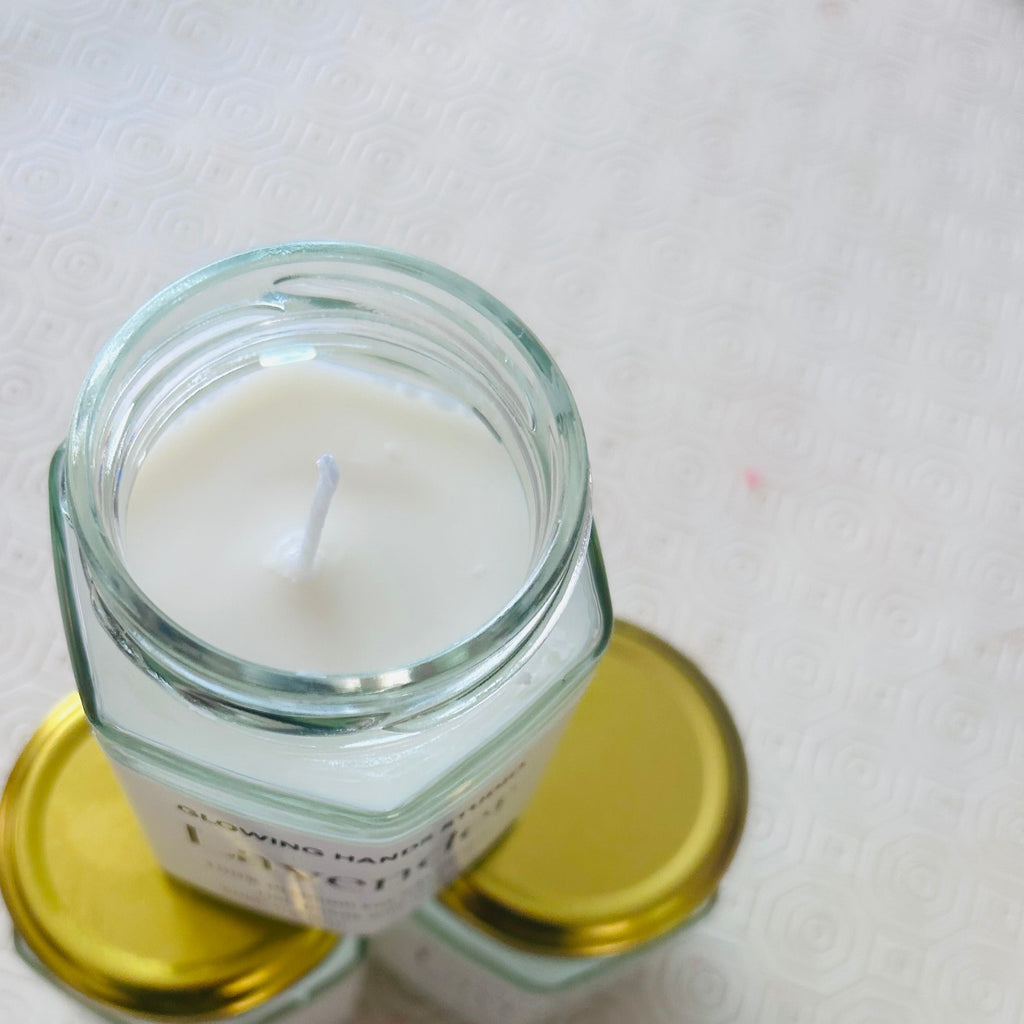Premium Lavender Soy Wax Candle | Glowing Hands Studio